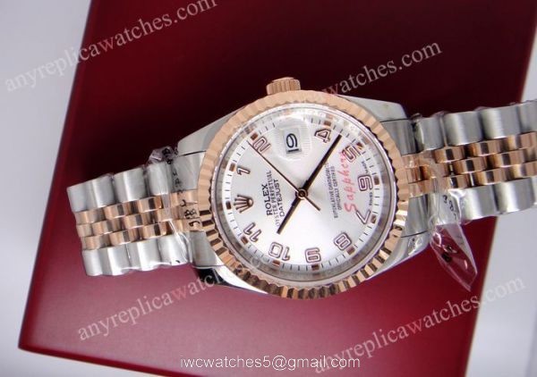Rolex Datejust Watch Two Tone Rose Gold Jubilee / Arabic 2