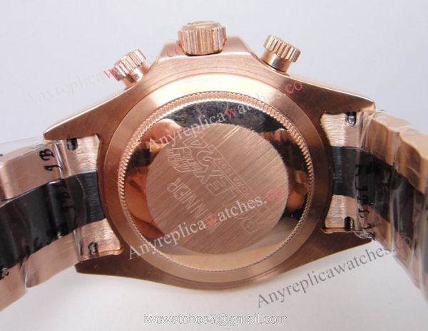 Rose Gold Rolex Daytona Chocolate Replica Watch Arabic Markers 2