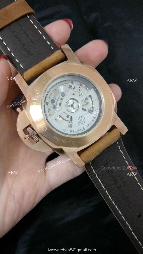PANERAI LUMINOR 10 DAYS GMT REPLICA WATCH ROSE GOLD BLACK DIAL 2