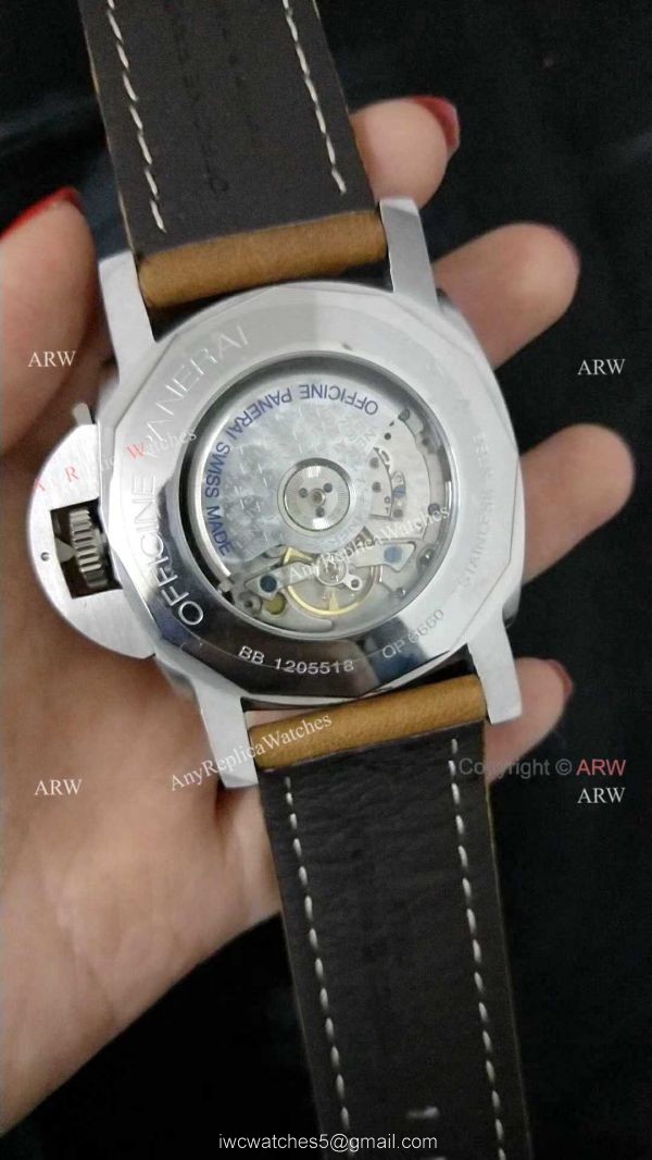PANERAI LUMINOR 10 DAYS GMT STAINLESS STEEL BLACK DIAL WATCH AAA REPLICA 2