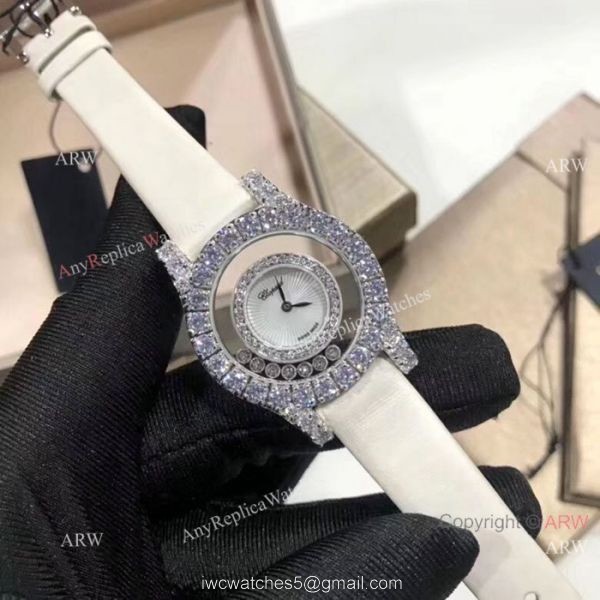 Top Grade Replica Chopard Happy Dreamg Ice Out Watches 32mm 2