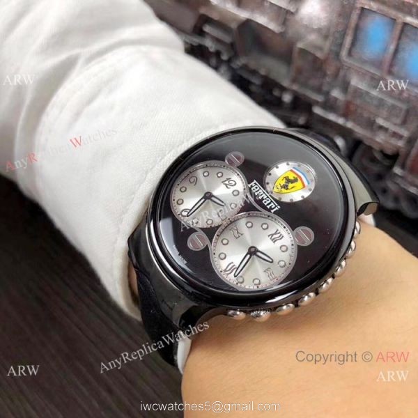 High Quality Copy Ferrari Quartz Watches White Dial Black Case 2