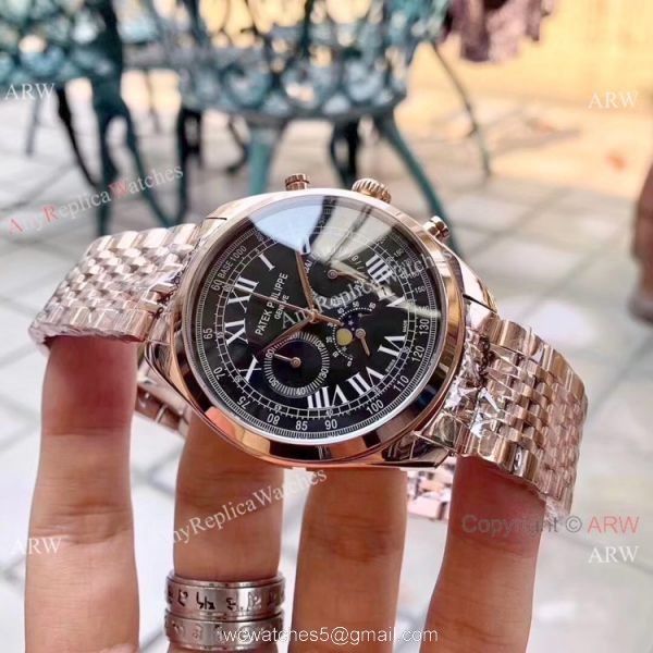 New Patek Philippe Grand Complication Chrono Watch 2 Tone Rose Gold 2