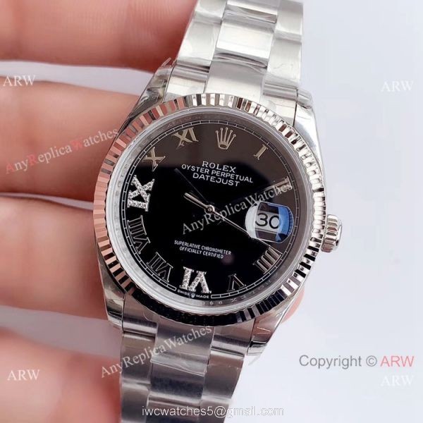 (EW) Rolex Datejust 36mm Black Dial Oyster Watch Buy AAA Replica Watches China 2