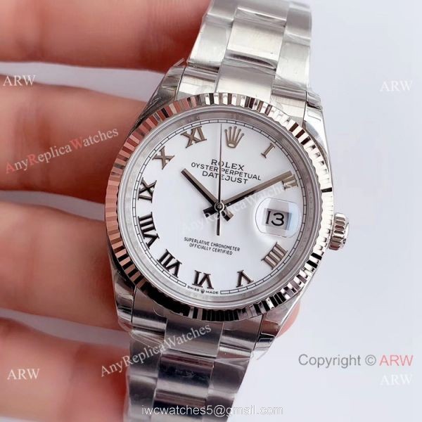 (EW)Rolex Oyster Datejust White Dial 36mm Watch Best AAA Replica Watches China 2