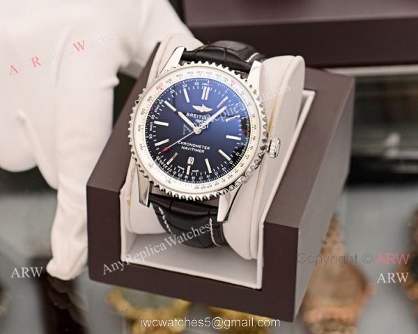 Best Replica Breitling Navitimer 1 Brown Leather Strap Watches 2