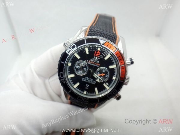 Omega Seamaster 600 Black Rubber Orange Watch Japan Quartz 2