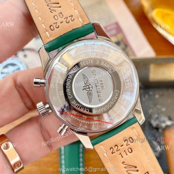 NEW! Swiss Breitling Navitimer Valjoux7750 Watch SS Green Dial 2