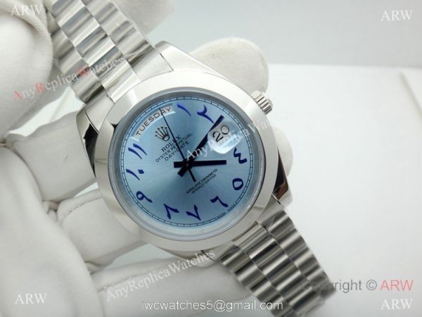 Copy Rolex Day-Date II Arabic Glacier Dial Special Middle East Edition 40mm Watch 2