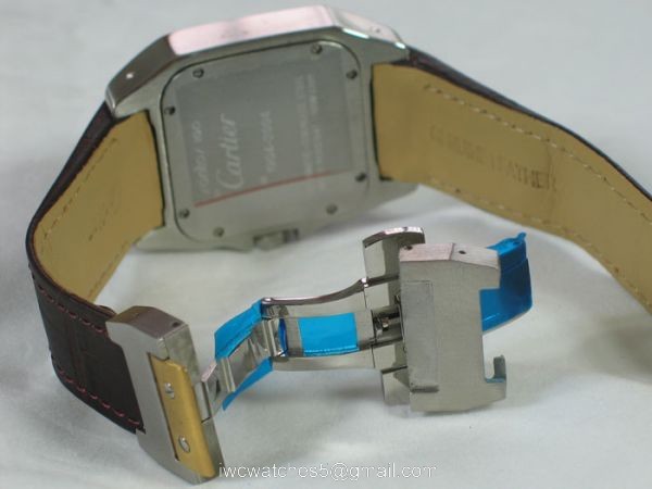 Cartier Santos 100th Anniversary Watch White Dial Gold Bezel 2