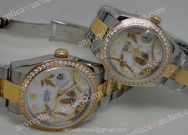 ROLEX DIAMOND BEZEL REPLICA DATEJUST SPECIAL EDITION WHITE FACE WATCH 2