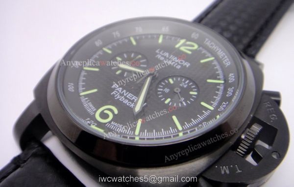 Replica Panerai Regatta Flyback Watch Black Case 44mm 2