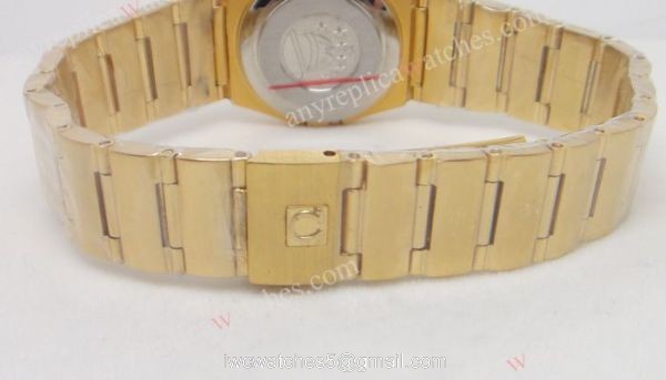Omega Constellation Copy Yellow Gold Case Ladies Quartz Watch 2