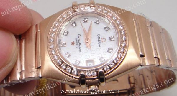 Omega Constellation Rose Gold Ladies Japan Quartz Watch 2