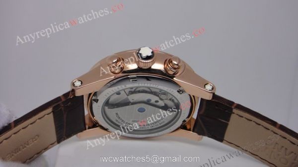 Montblanc Time Walker chronograph tourbillon Brown leather band 2
