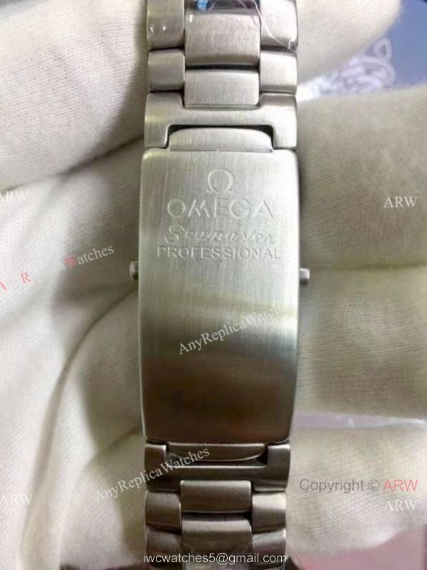 Low Prcie Omega Watch Replica Seamaster with Black Orange Bezel 2