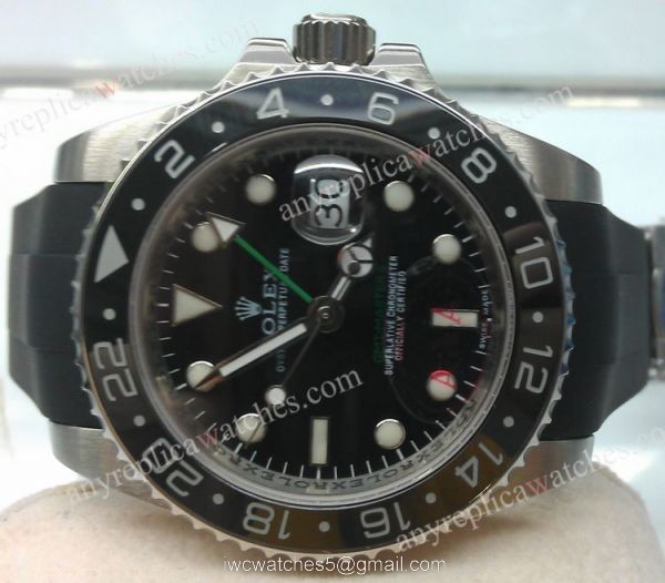 Rolex GMT-Master II Black Rubber band Man Watch 2