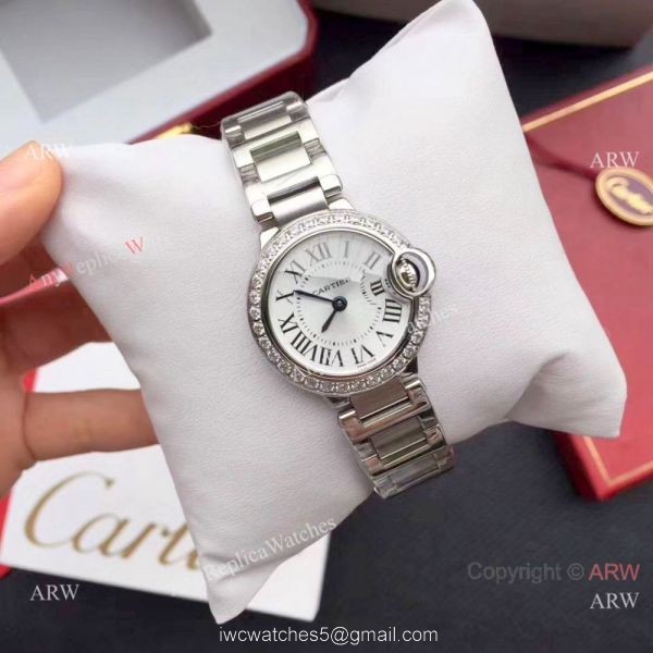 Copy Ballon Bleu Cartier 28mm Stainless Steel Watch Swiss Quality 2