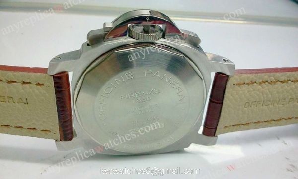 Panerai Daylight White Face Brown Leather band Replica Watch 2