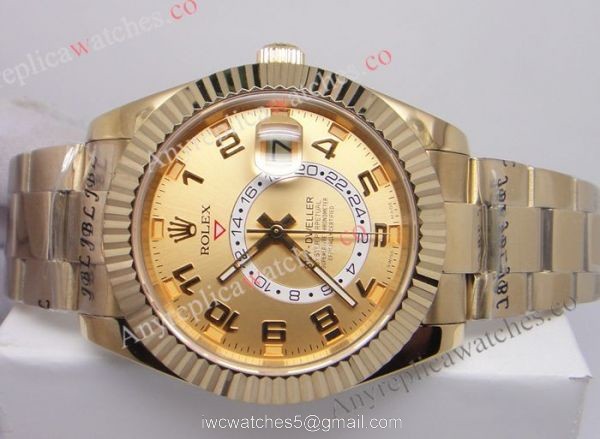 BPF High Quality Rolex Sky Dweller Gold Replica Watch / Swiss Grade Case 2