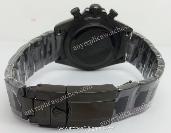 Rolex All Black Daytona Black Face Arabic Markers Red lines 2