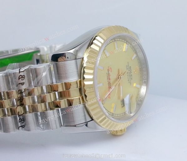 2-Tone Jubilee Rolex Gold Mens Datejust Copy Watch Low Price 2