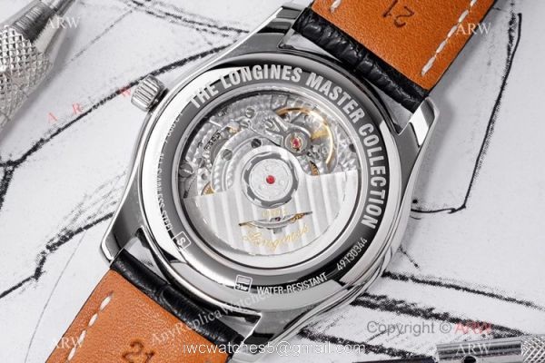 Swiss Grade 1 Longines Master Moon Phase 40mm Watch White Face 2