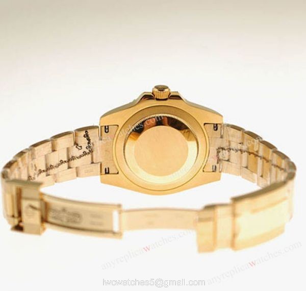 Yellow Gold Rolex GMT Master 2 Rainbow Bezel Watch Black Sapphire Crystal 40mm 2