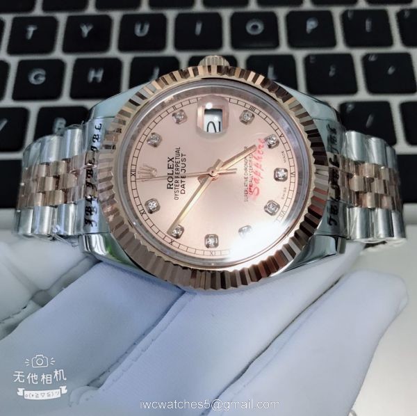High Quality Rolex Datejust Jubilee Watch Rose Gold Face 40MM Mens 2