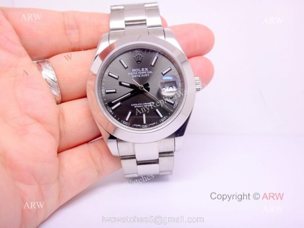 Rolex Datejust 40mm Watch SS Rhodium Gray Face New 2017 Dial 2