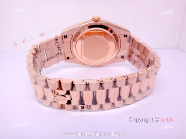 AAA Replica Rolex Day-Date Chocolate Face Watch New 40mm Case 2