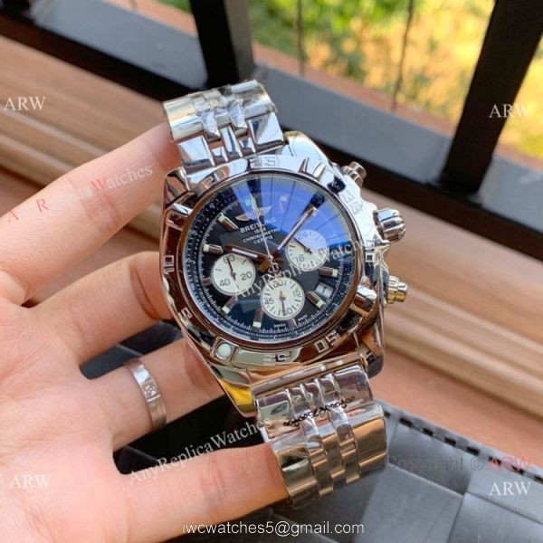 Best Quality Copy Breitling Chronomat 01 Watches Yellow Dial 43mm 2