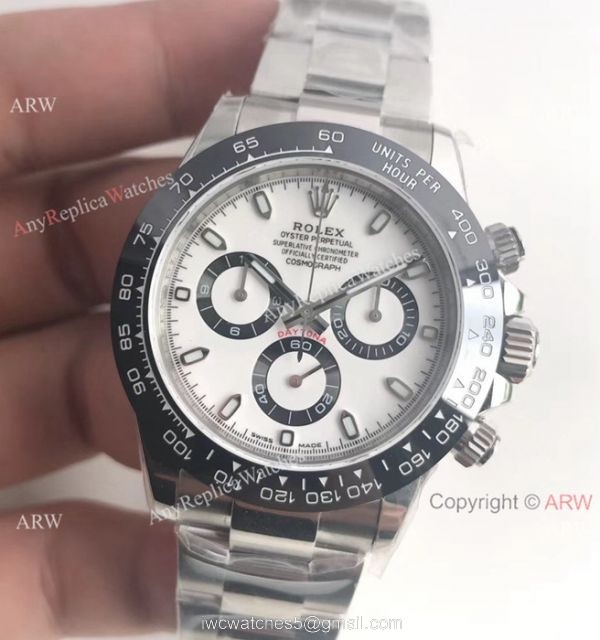 High Qualtiy Copy Rolex Daytona Panda Face Black Ceramic Bezel Watch Noob Factory V8/904L/Swiss 4130 2