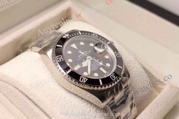 SWISS ETA 2836 MOVEMENT ROLEX SUBMARINER CERAMIC BLACK WATCH 2