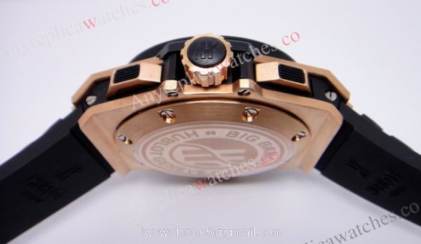 Hublot KING POWER Replica Watch 48mm Rose Gold and Black Rubber 2