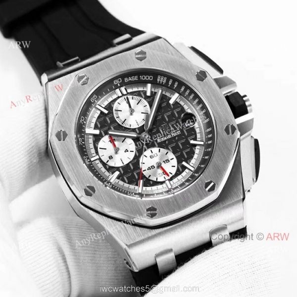 Solid Black AP Royal Oak Offshore 44mm Mens watch Audemars Piguet Knock off Wholesale 2