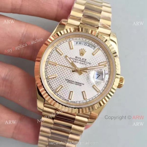 (EW) Swiss 3255 Rolex Presidential 41mm Replica Watch DayDate II White Dial 2