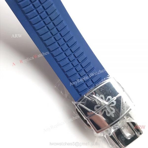Fake Patek Philippe Aquanaut Swiss Cal324 Watch Blue Dial 2