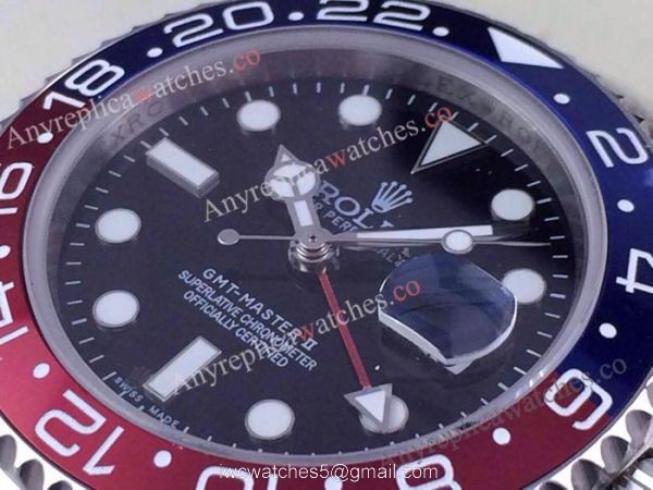 Copy Rolex GMT Master II Watch Red Blue Bezel ETA2836 2