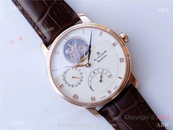 Best 1:1 Copy JB Factory Blancpain Villeret REAL Tourbillon 8 Jours Watch Rose Gold 2