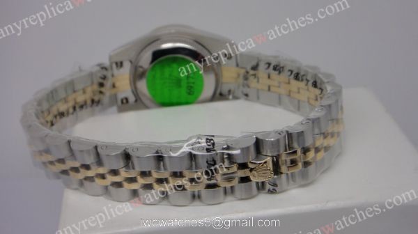 High Quality Rolex Replica Ladies Watch 2-Tone Black Dial Low Price 2