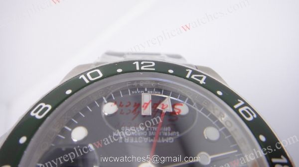 COPY ROLEX GMT MASTER II GREEN BEZEL BLACK DIAL WATCH 2