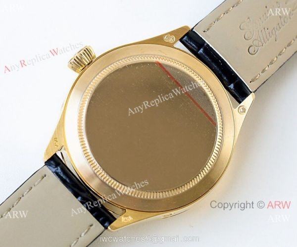 SWISS Rolex Geneve Cellini Black Moonphase / Yellow Gold Rolex Cellini Moonphase Replica watch 2