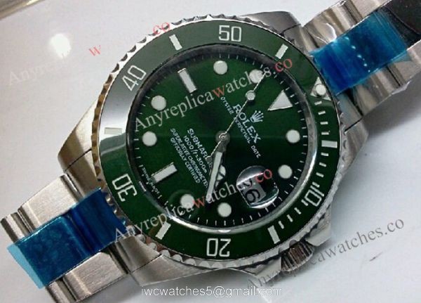 Stainless Steel Green Face 41mm Rolex Submariner Watches Extra Large 2