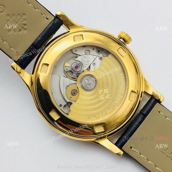 Swiss Replica Patek Philippe Calatrava V2 version Yellow Gold Diamond Watch 2