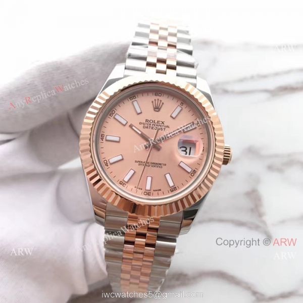 (EW) Rolex Datejust II ETA3255 2-Tone Rose gold Jubilee Watch Buy AAA Replica Watches China 2