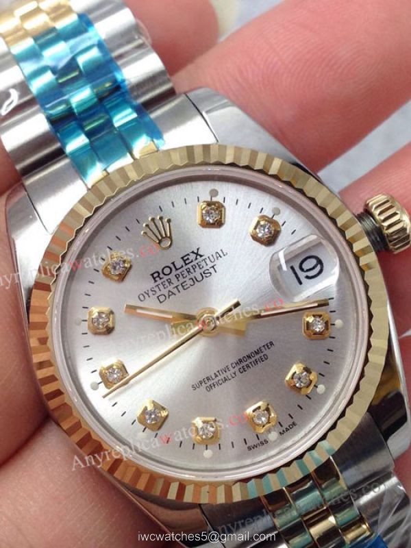 Rolex Datejust Diamond Silver Face 31mm Watch 2