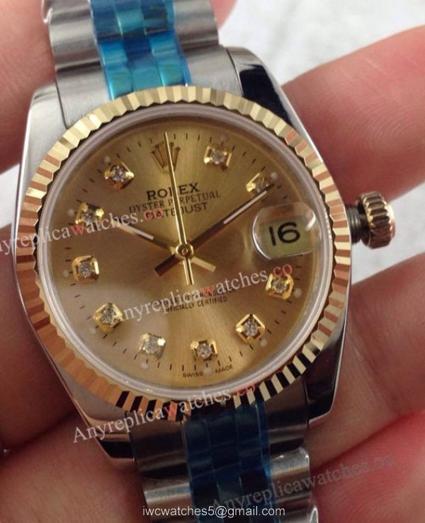 Replica Rolex 2-Tone Jubilee Datejust Gold Watch 31mm 2