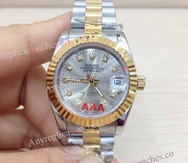 Replica Rolex Lady Datejust 31mm 2-Tone Gray Face Lady watch 2