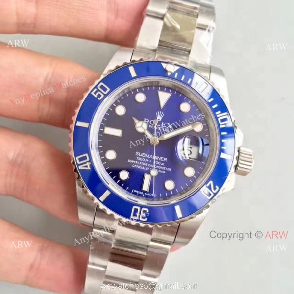 Noob Factory 3135 Replica Submariner Rolex Watch Stainless Steel Blue Dial 2